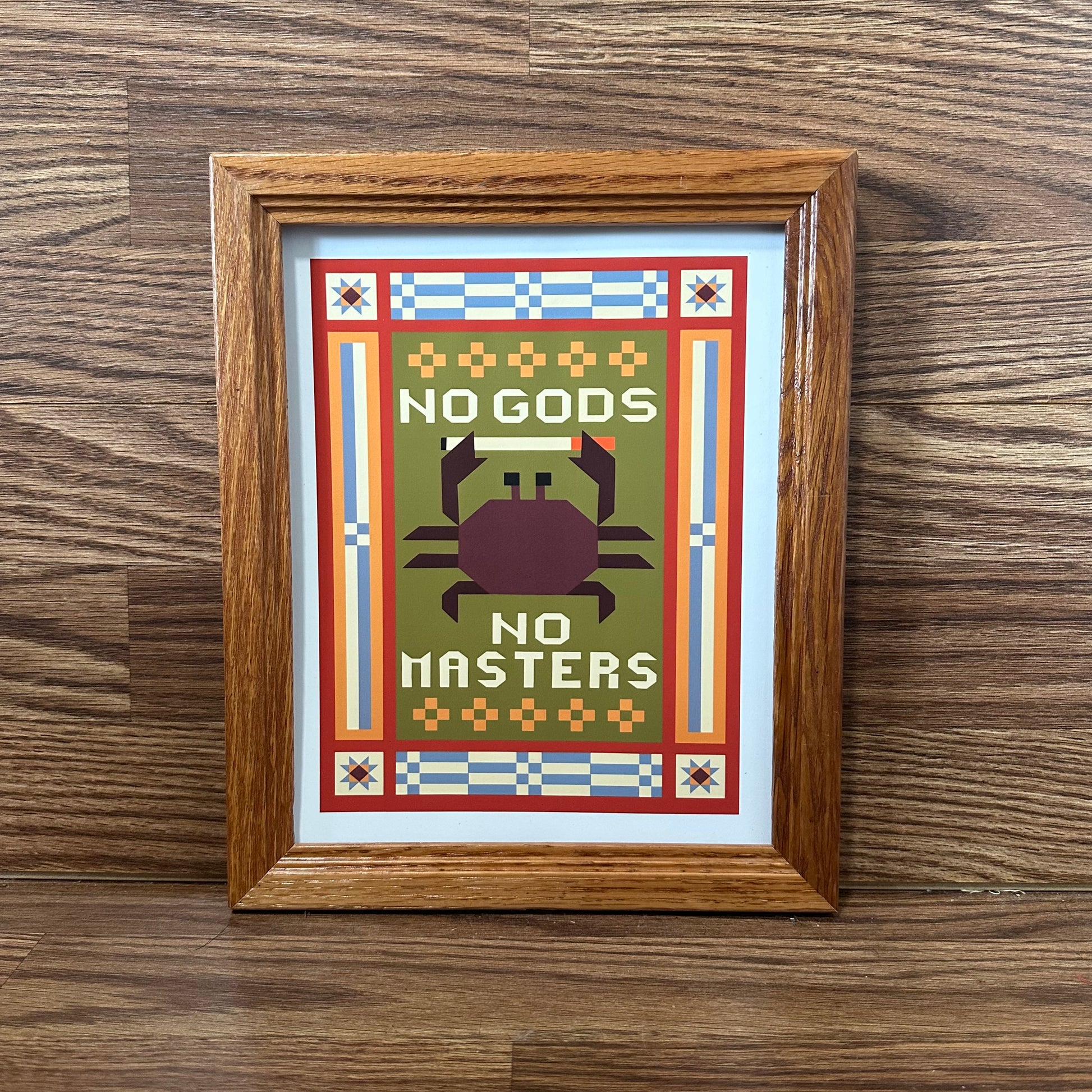 No Gods No Masters Crab Print