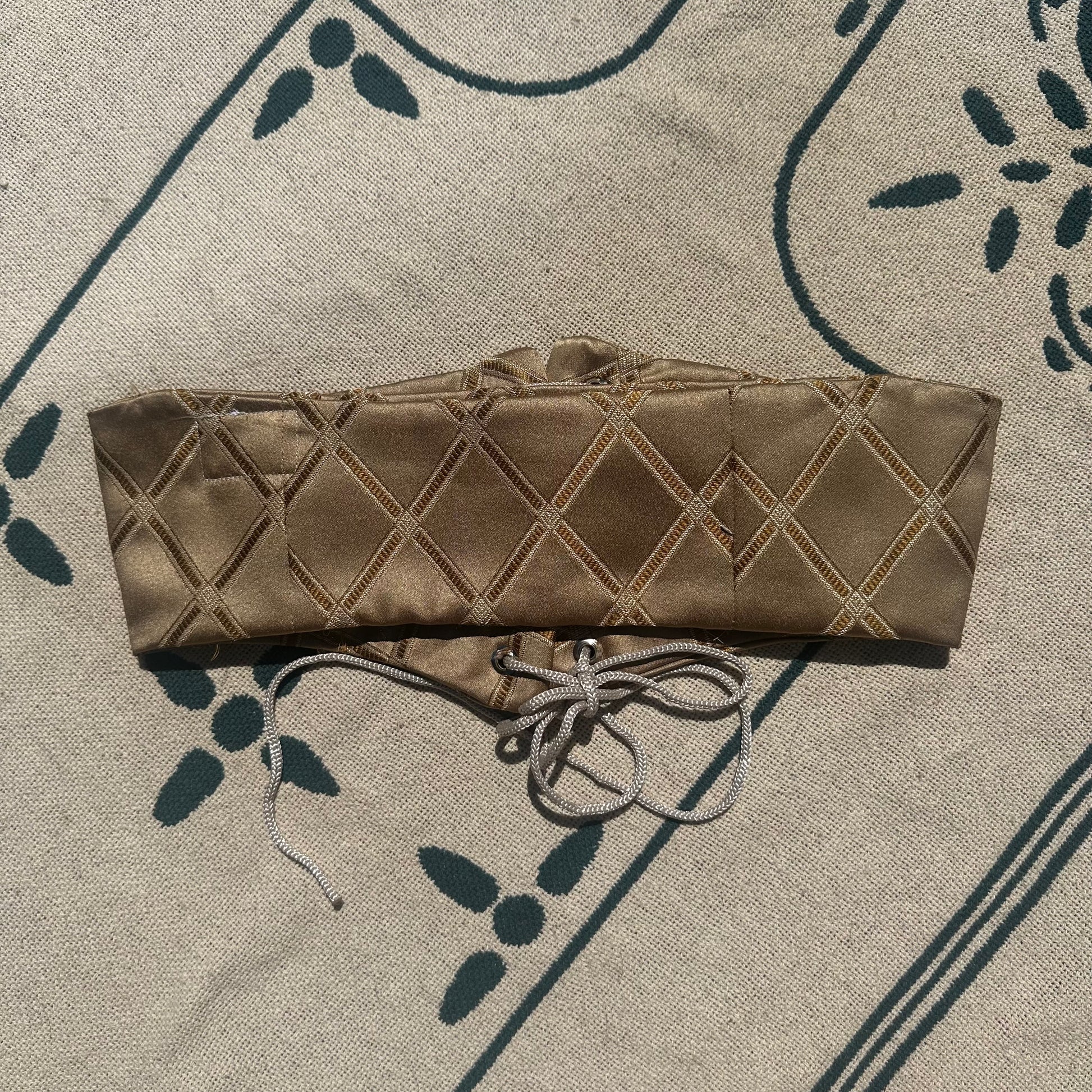 KSS Corset Belt - Short / Gold Jacquard 30” Waist