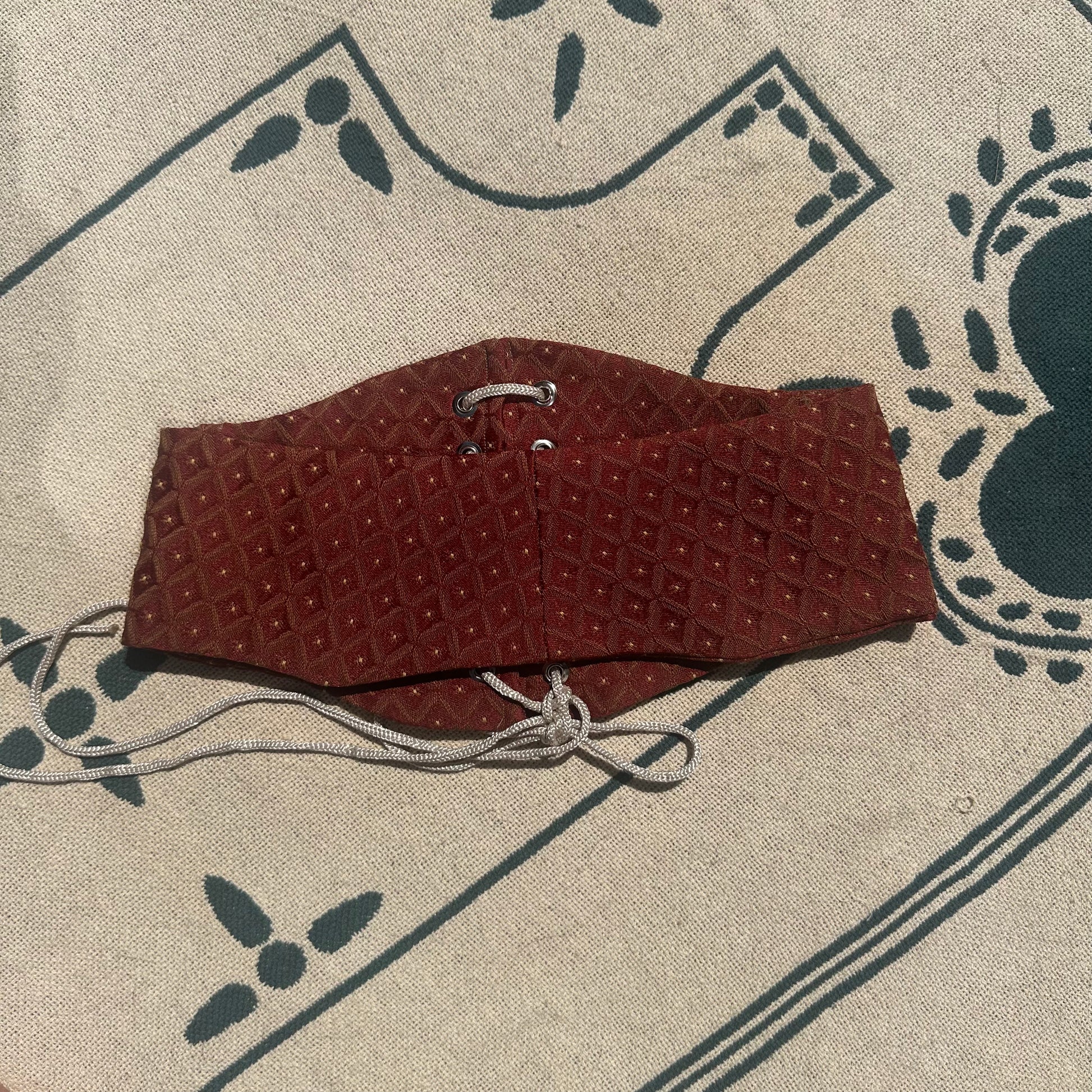 KSS Corset Belt - Short / Burgundy Diamonds 28” Waist