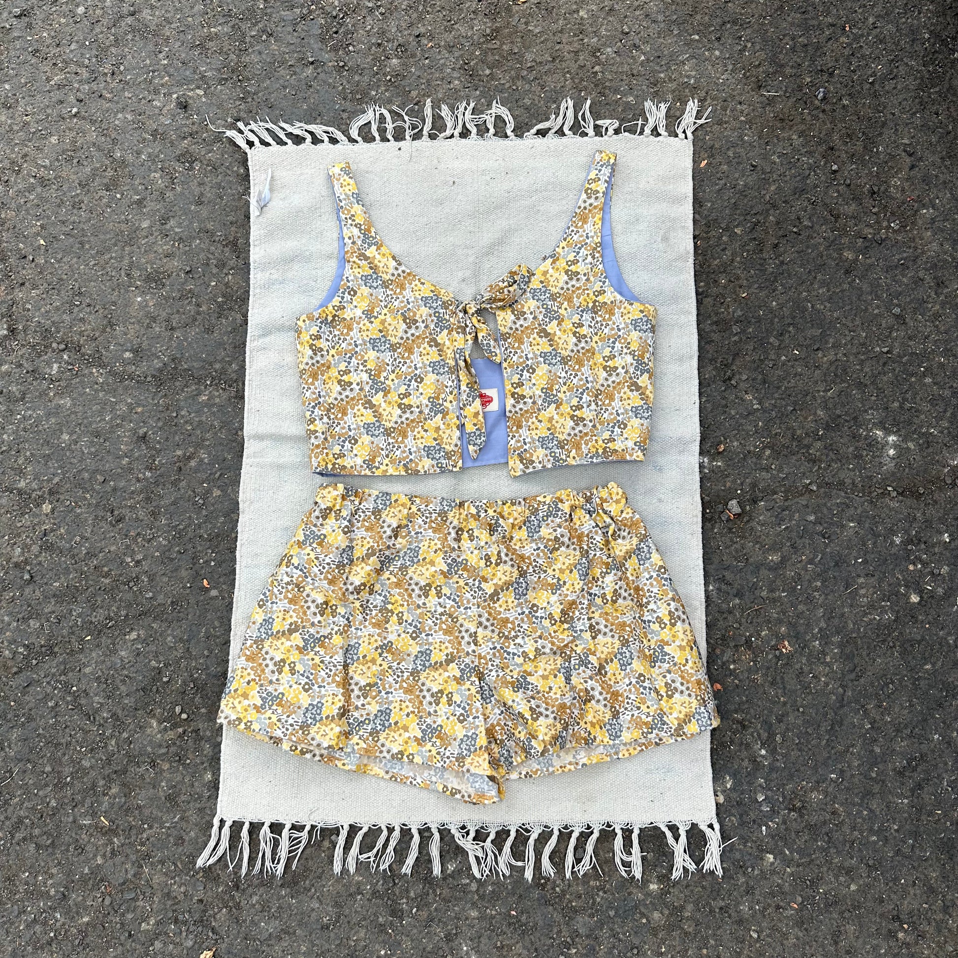 Rhiannon Set - Blue/ Yellow Florals