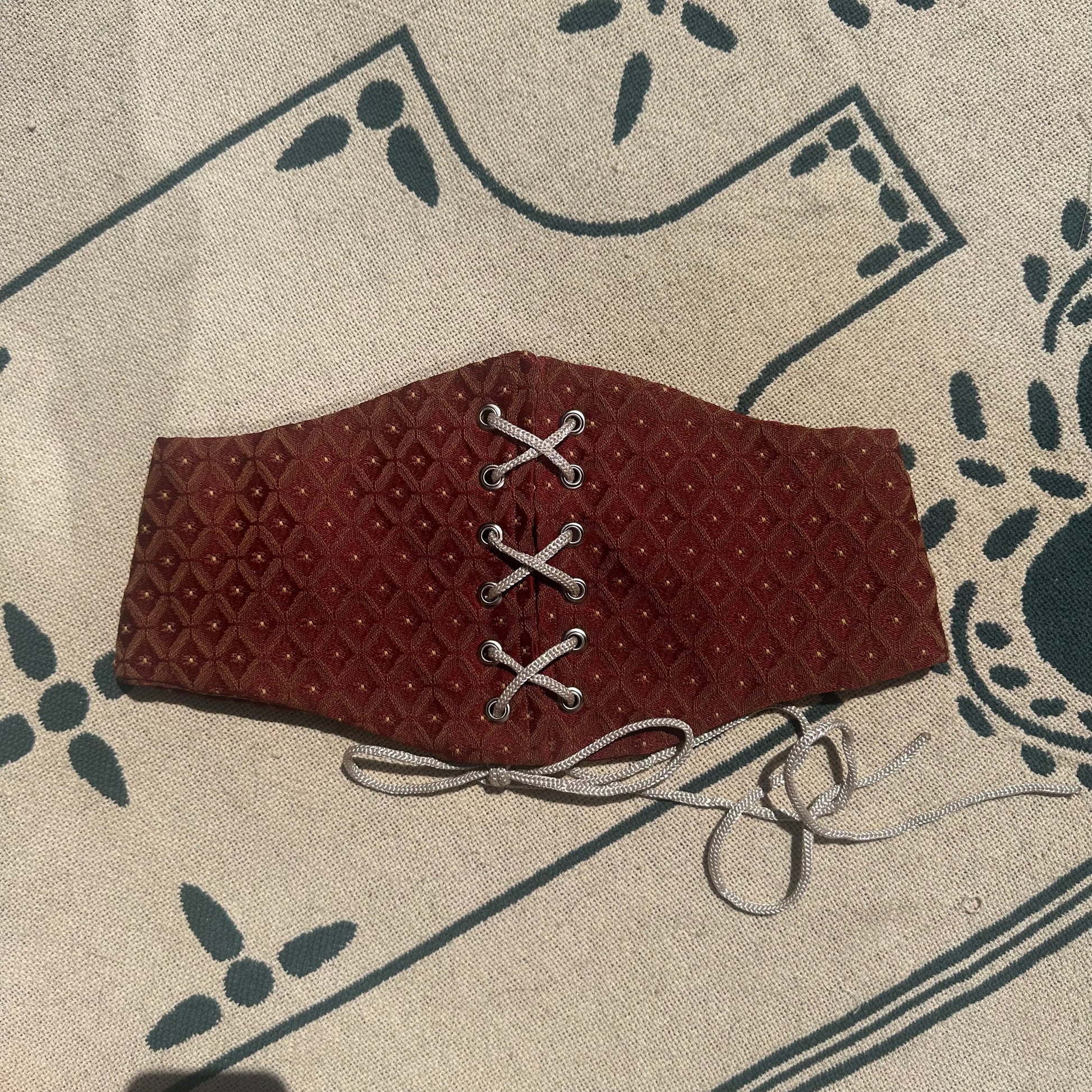 KSS Corset Belt - Short / Burgundy Diamonds 28” Waist