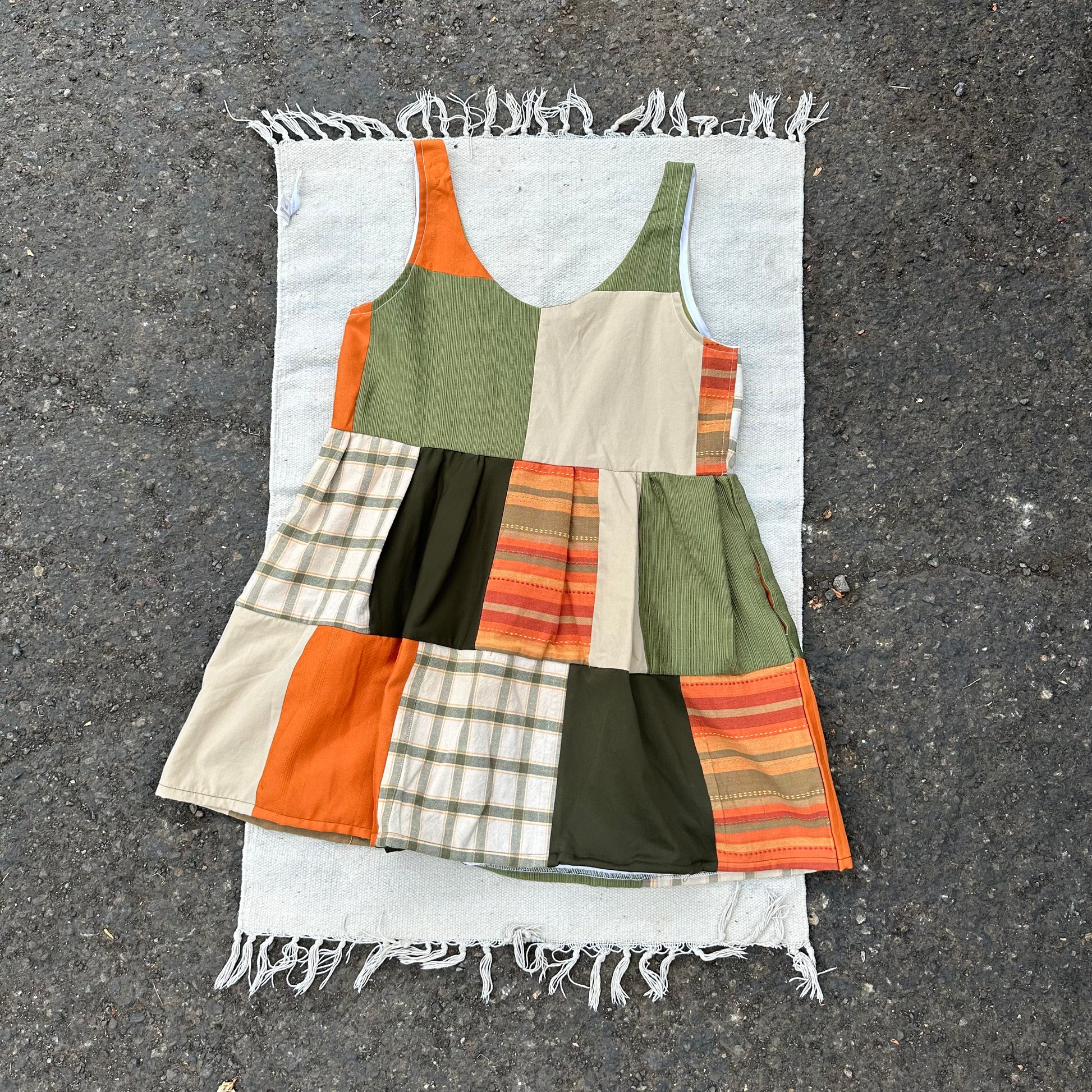 KSS Babydoll Smock Dress - Quilted Greens