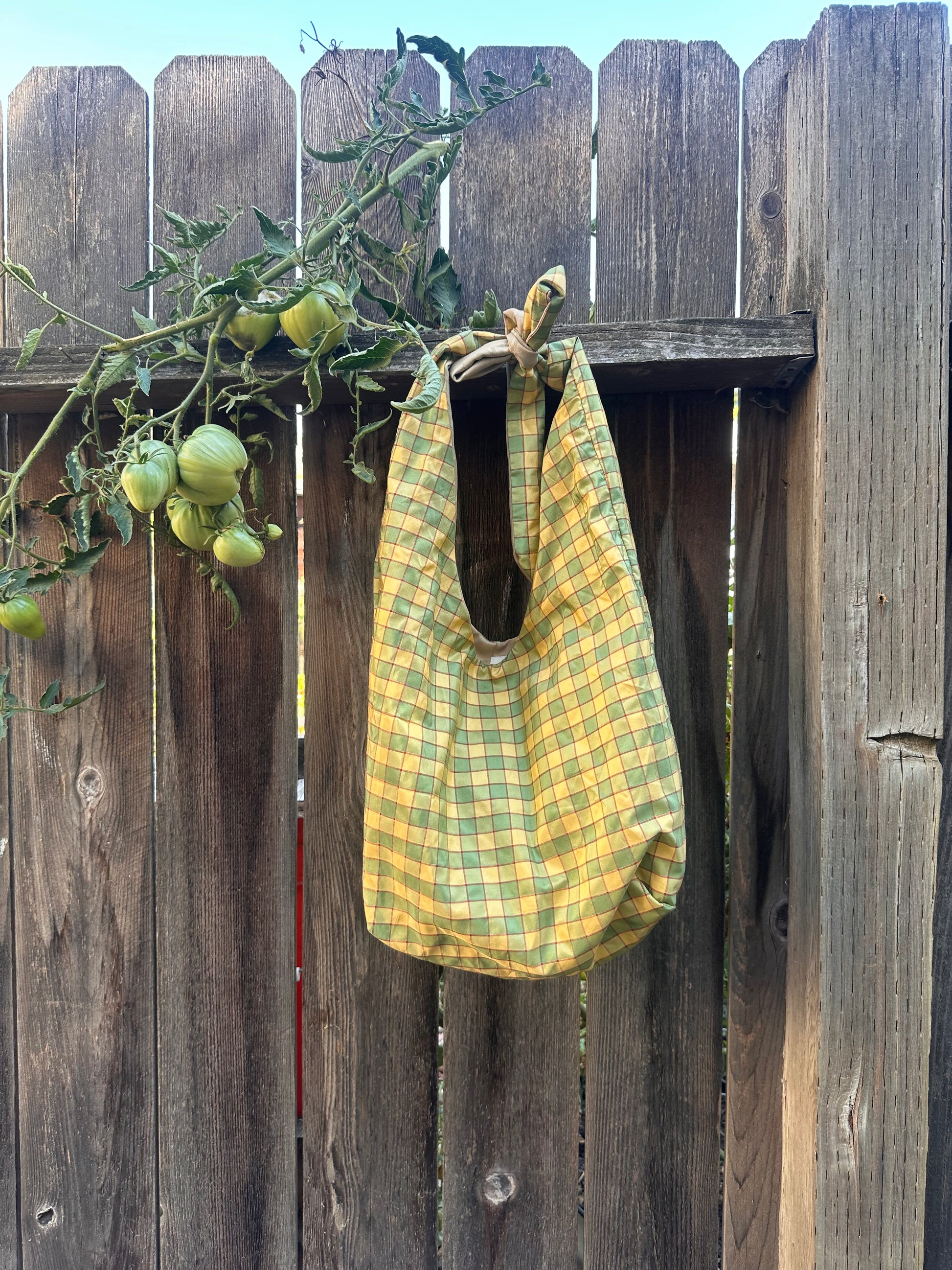 Slouch Bag - Vintage Tablecloth