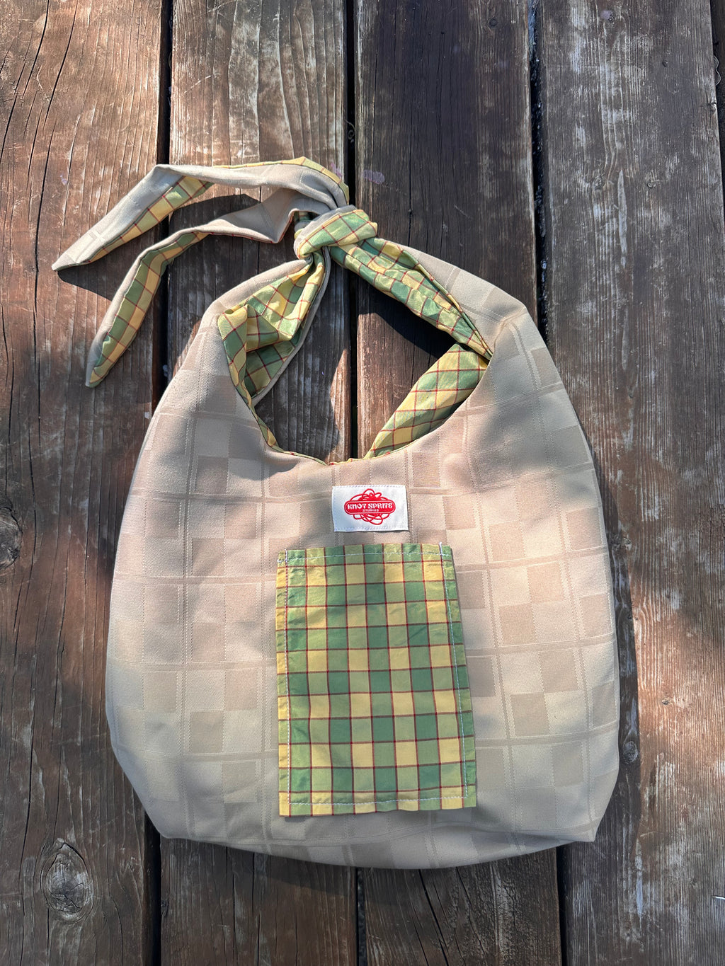 Slouch Bag - Vintage Tablecloth