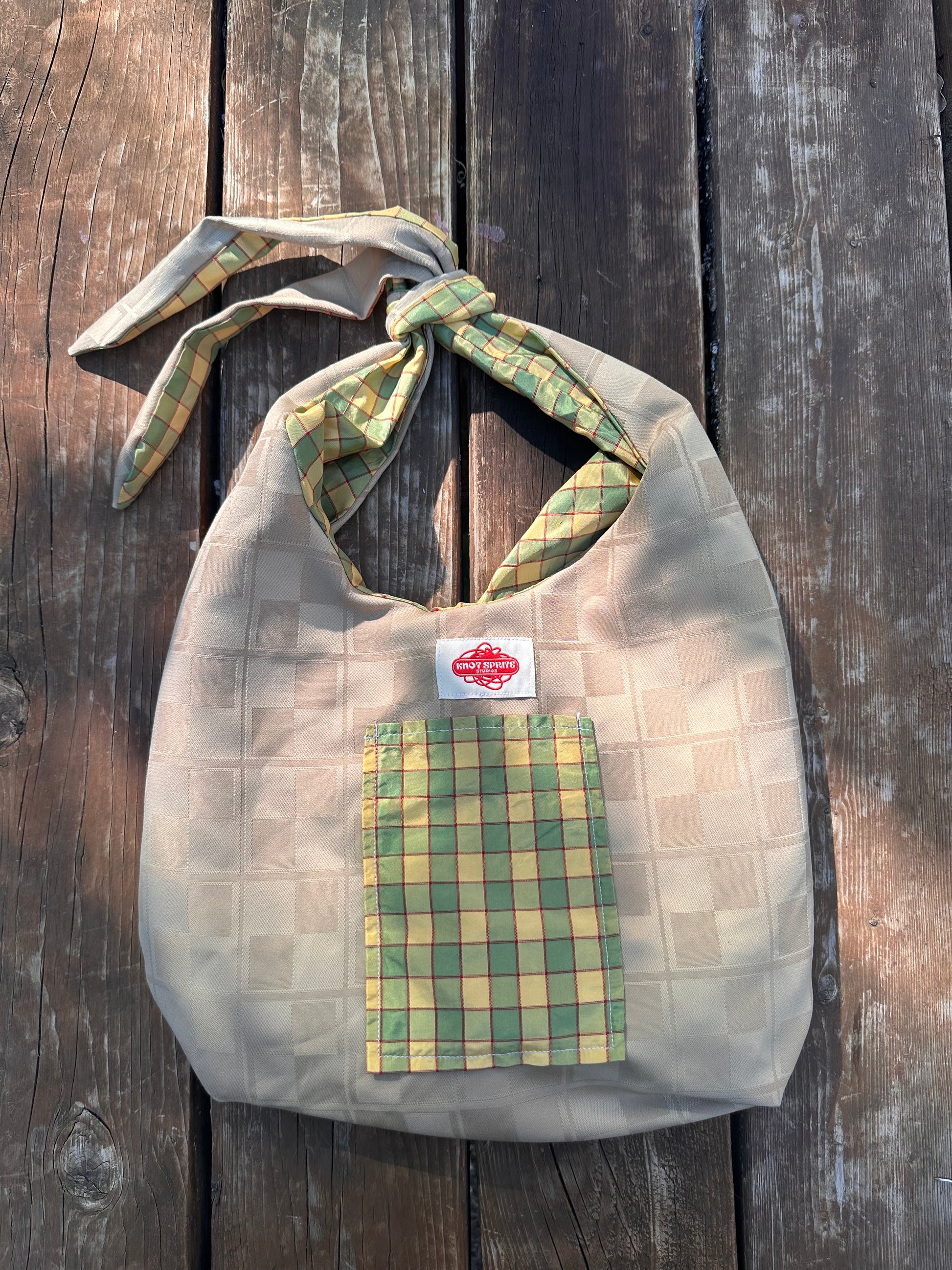 Slouch Bag - Vintage Tablecloth