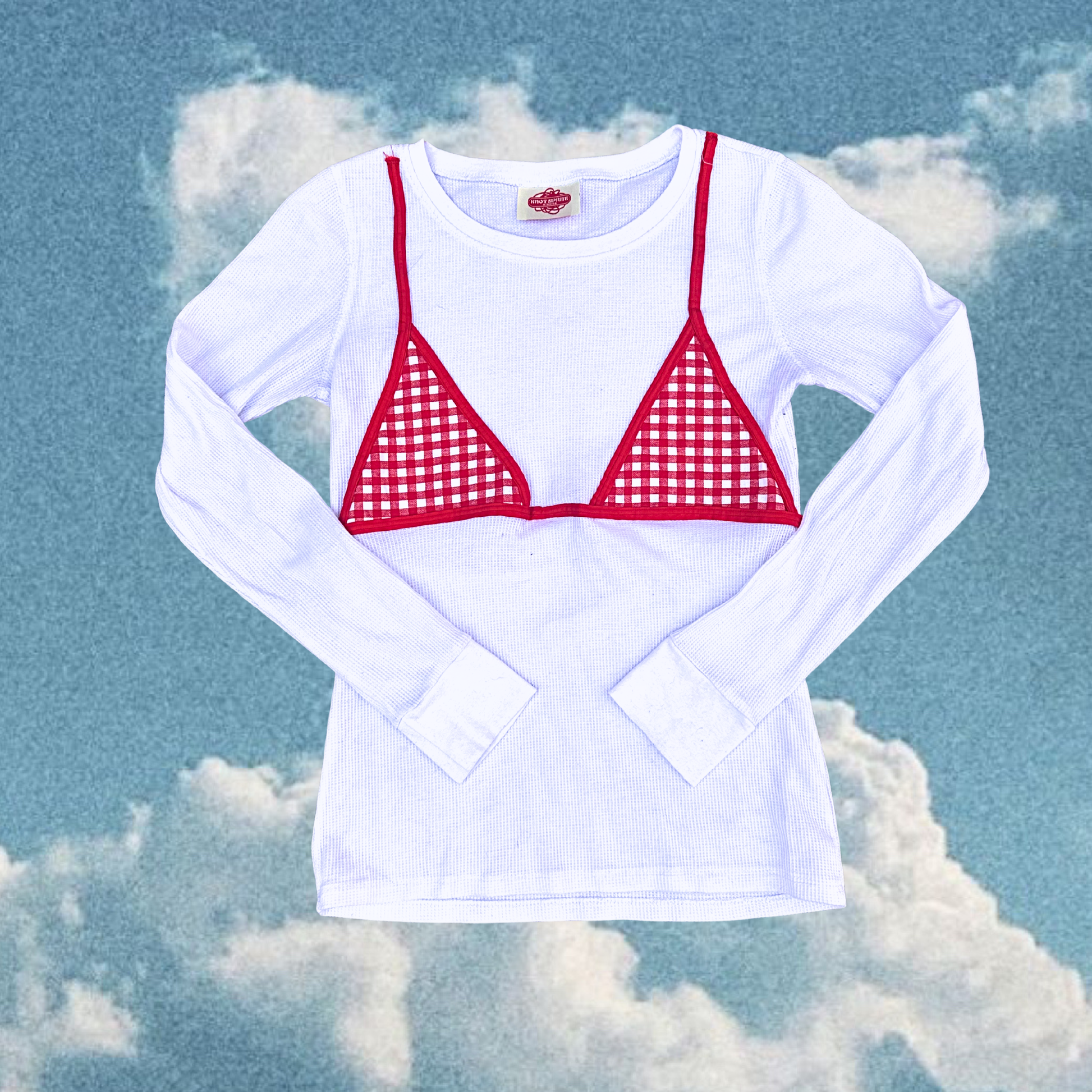 Après Tee - White/Red Gingham
