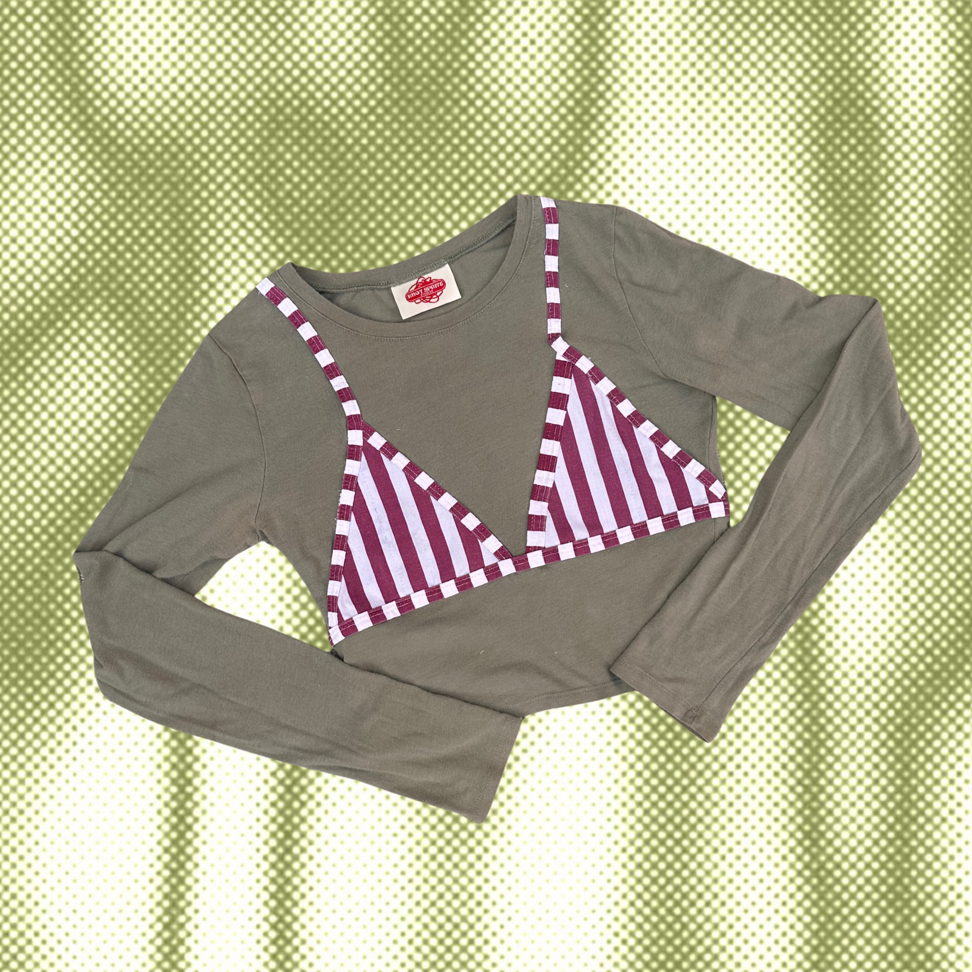 Après Tee - Sage/Pink Striped