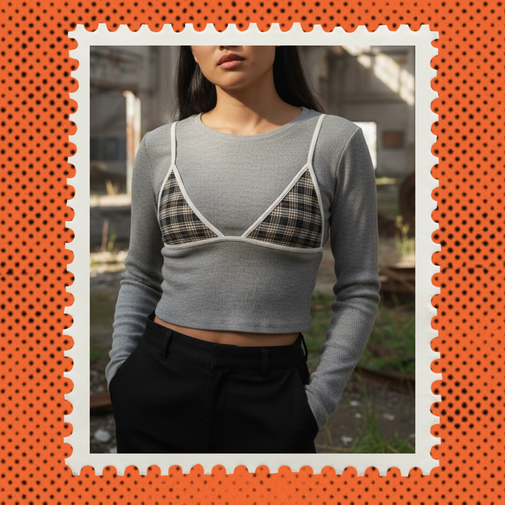 Après Tee - Grey/White Plaid