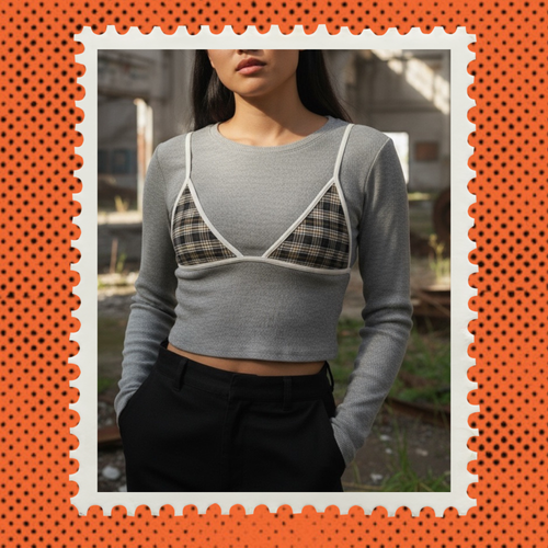 Après Tee - Grey/White Plaid