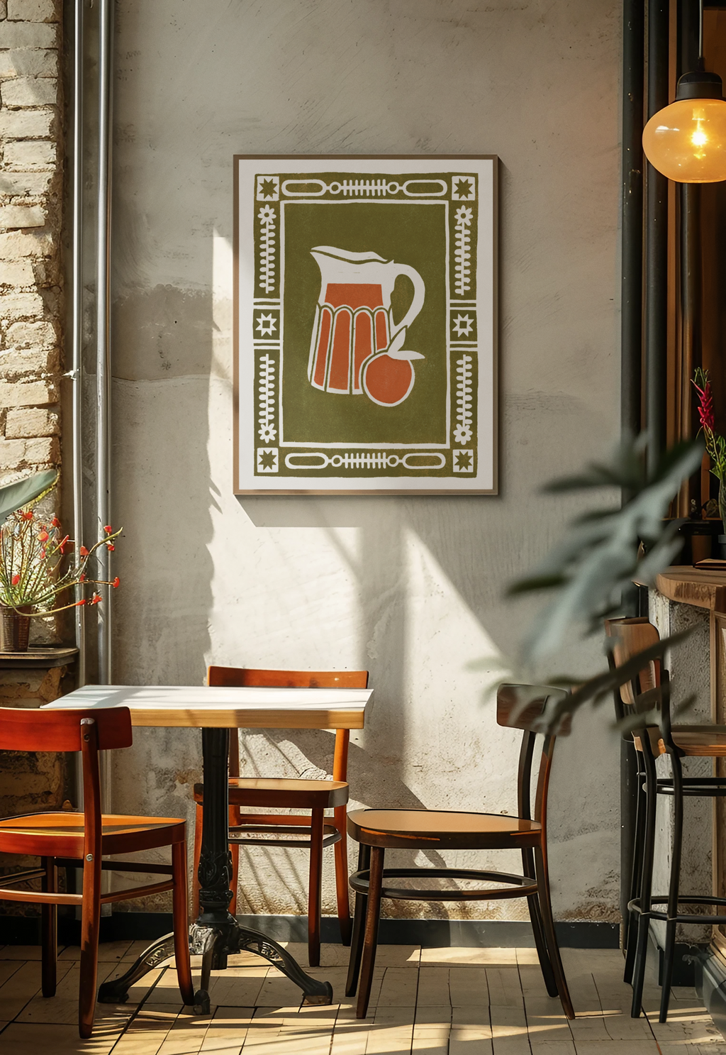 Pitcher Block Print Poster