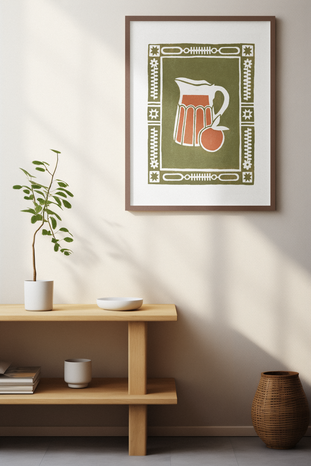 Pitcher Block Print Poster