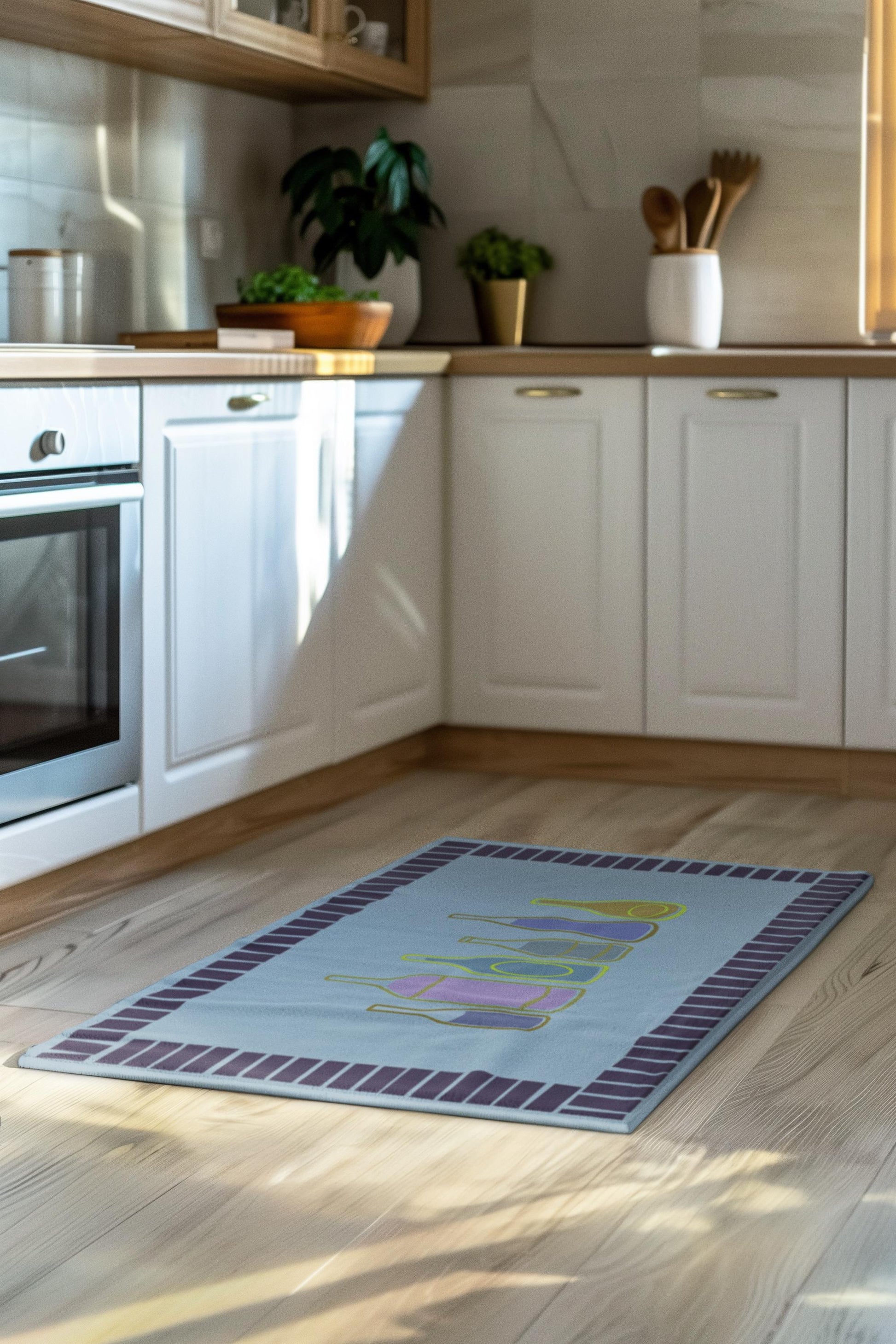 Blue Bottle Area Rug