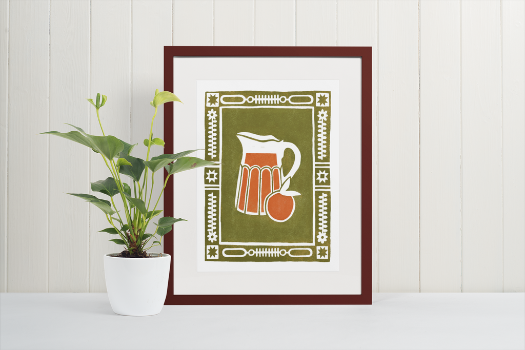 Pitcher Block Print Poster